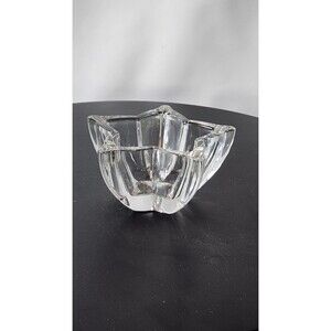 WMF Germany Star Shaped Clear Crystal Small Bowl Votive Candle Holder 5"